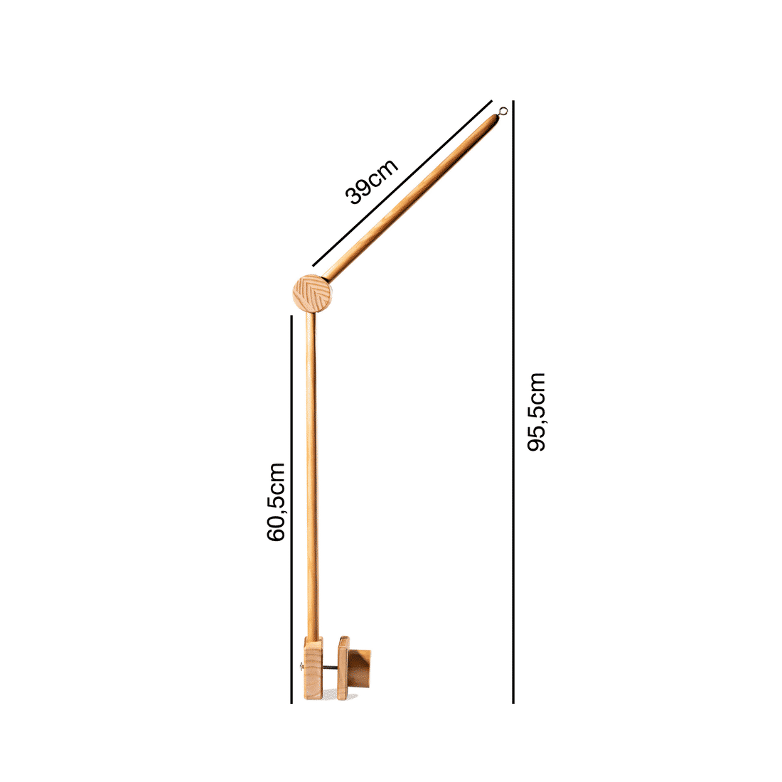 Suporte para Móbile de Berço em Madeira Maciça - Avelã Suporte para Móbile de Berço em Madeira Maciça - Avelã