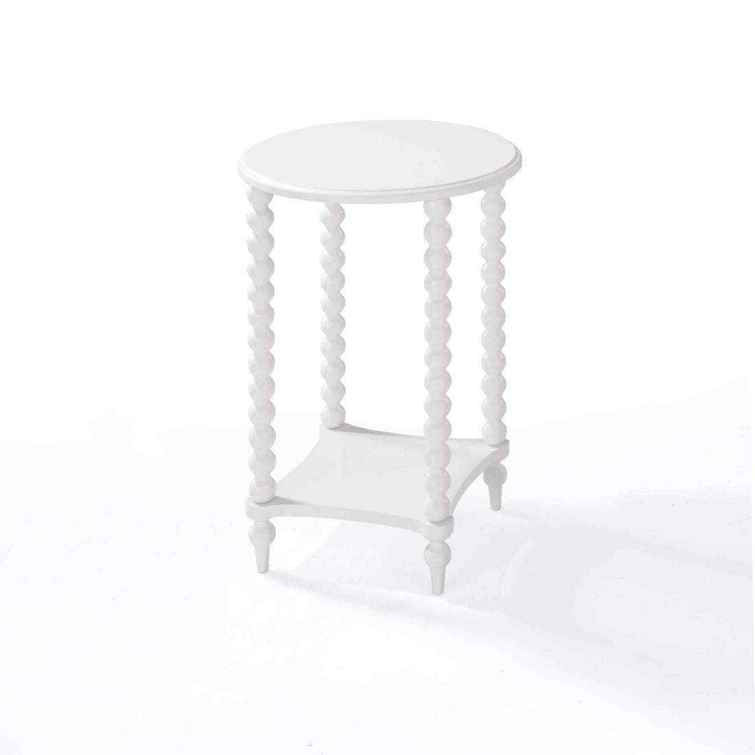 Mesa Lateral de Madeira Maciça Celine - Branco Mesa Lateral de Madeira Maciça Celine - Branco