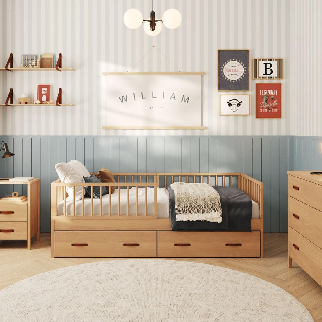 Cama Infantil Evolutiva Denver em Madeira Maciça Reflorestada Avelã Cama Infantil Evolutiva Denver em Madeira Maciça Reflorestada Avelã