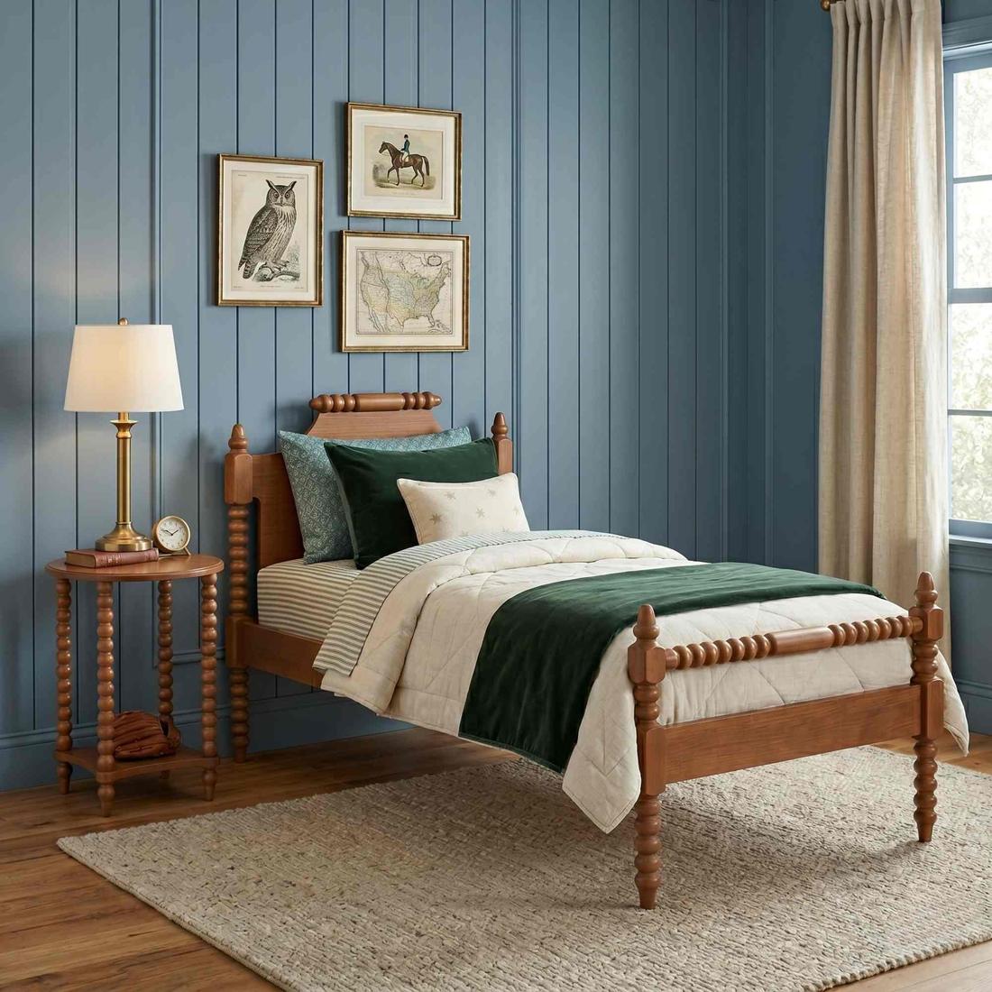 Cama de Solteiro Celine de Madeira Maciça - Avelã Cama de Solteiro Celine de Madeira Maciça - Avelã