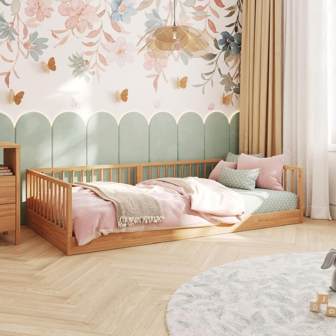 Cama Infantil Evolutiva Denver em Madeira Maciça Reflorestada Avelã Cama Infantil Evolutiva Denver em Madeira Maciça Reflorestada Avelã