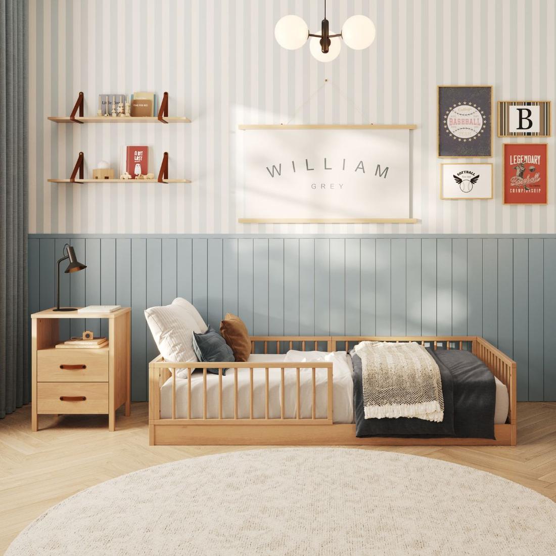 Cama Infantil Evolutiva Denver em Madeira Maciça Reflorestada Avelã Cama Infantil Evolutiva Denver em Madeira Maciça Reflorestada Avelã