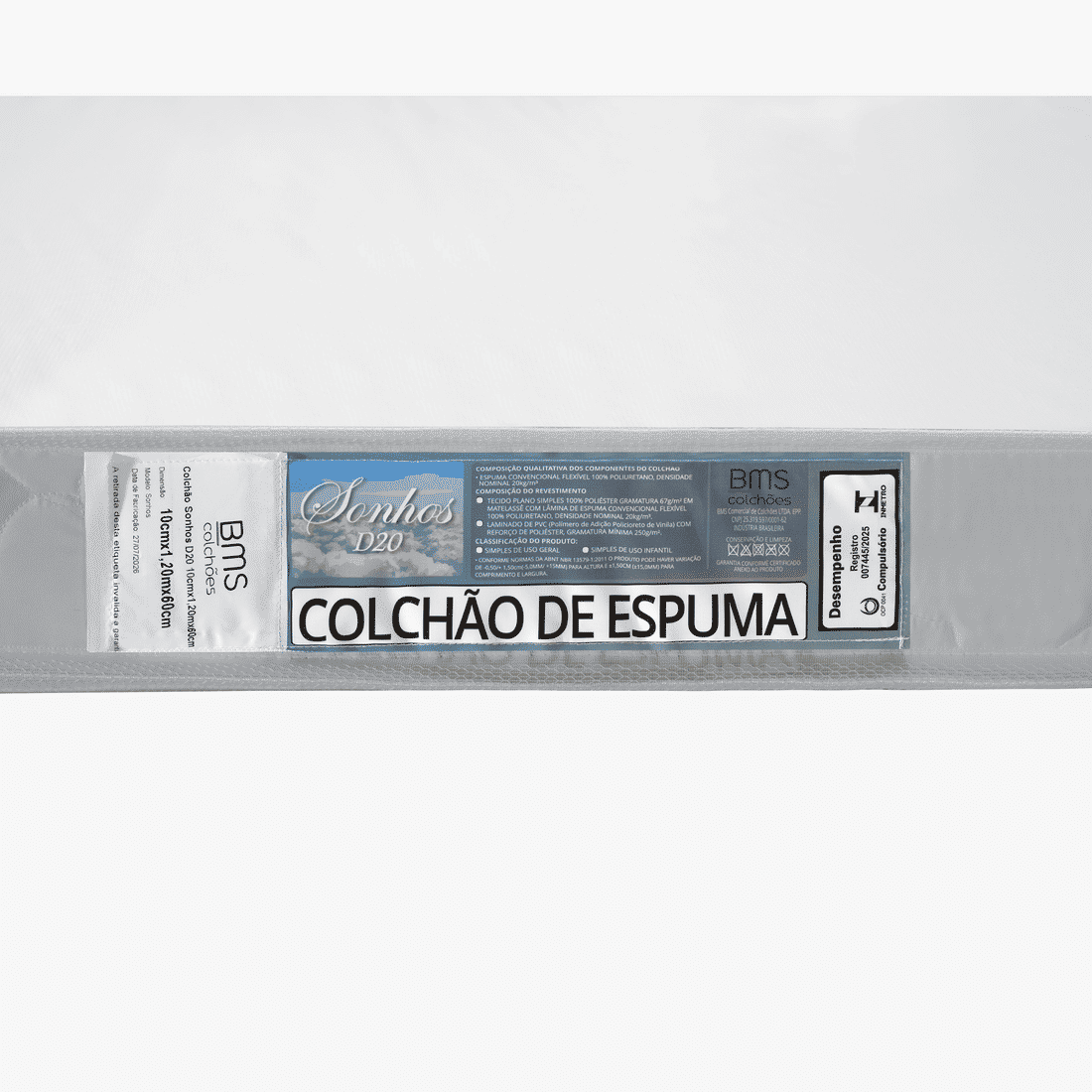 Colchão para Berço Europeu 120x60x10cm D20 Colchão para Berço Europeu 120x60x10cm D20