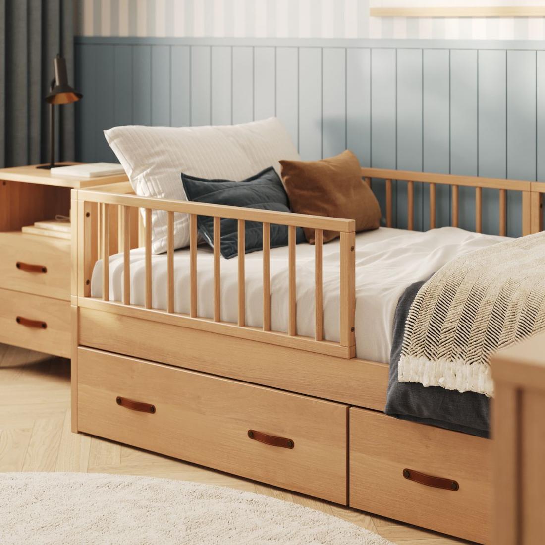 Cama Infantil Evolutiva Denver em Madeira Maciça Reflorestada Avelã Cama Infantil Evolutiva Denver em Madeira Maciça Reflorestada Avelã