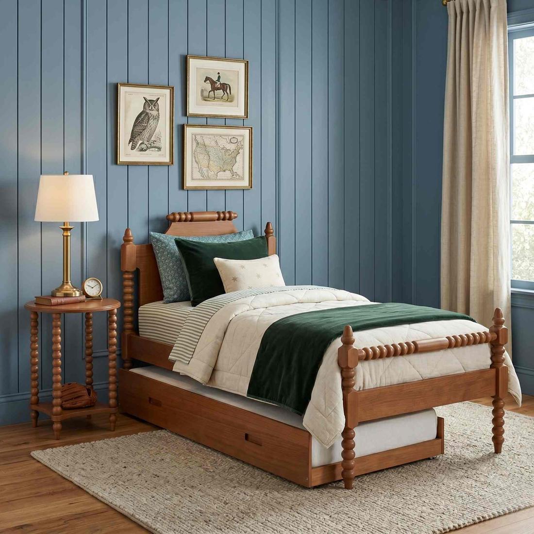 Cama de Solteiro Celine de Madeira Maciça - Avelã Cama de Solteiro Celine de Madeira Maciça - Avelã