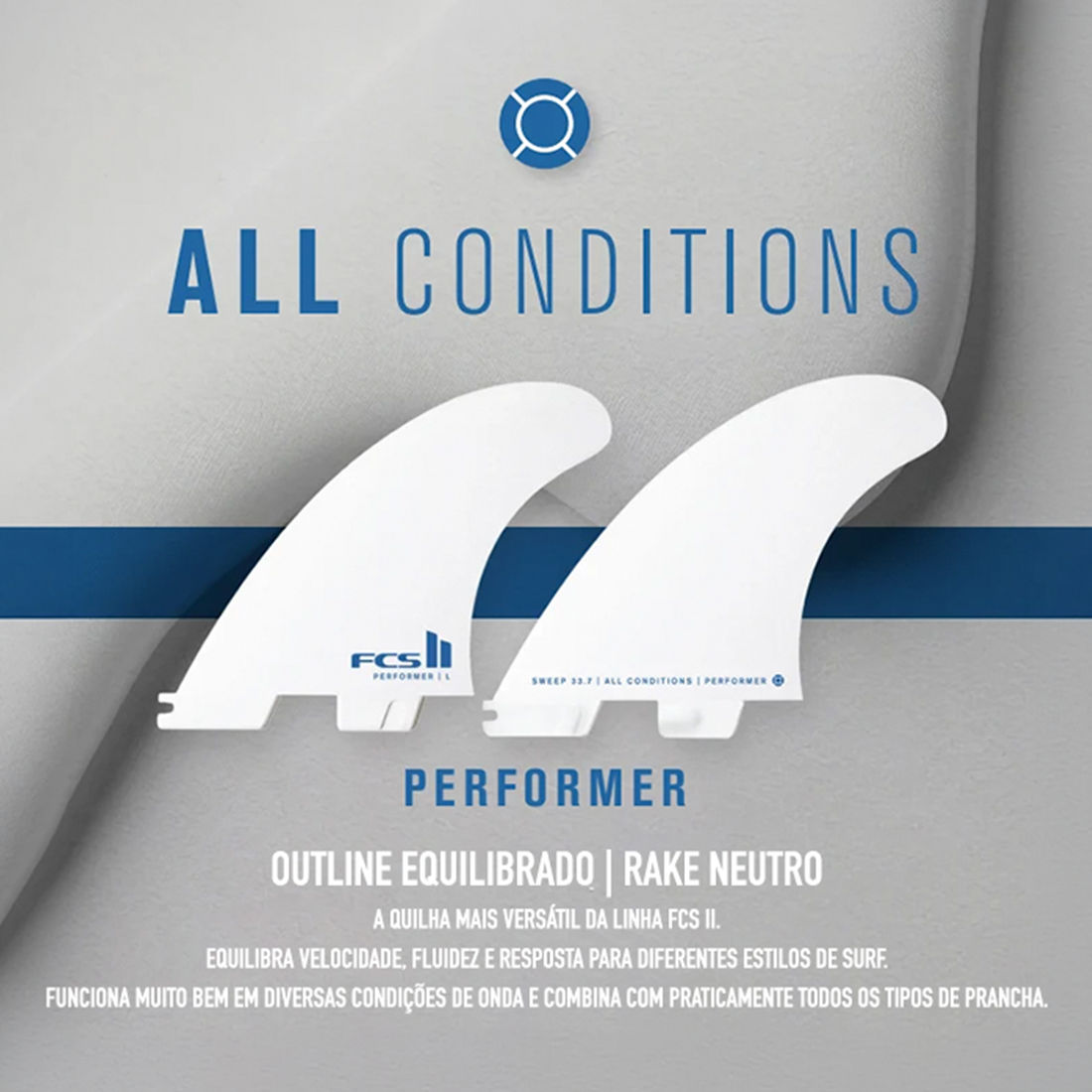 Quilhas FCS II Performer PC Tri - Medium Quilhas FCS II Performer PC Tri - Medium