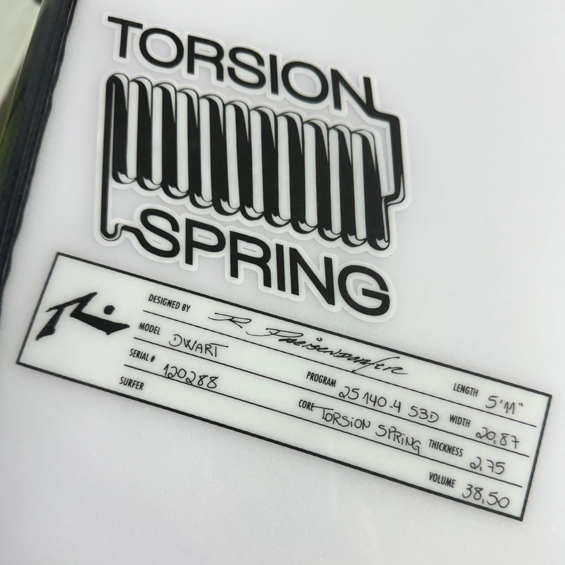 Prancha Rusty Torsion Spring Dwart 5'11 - 38,5 L