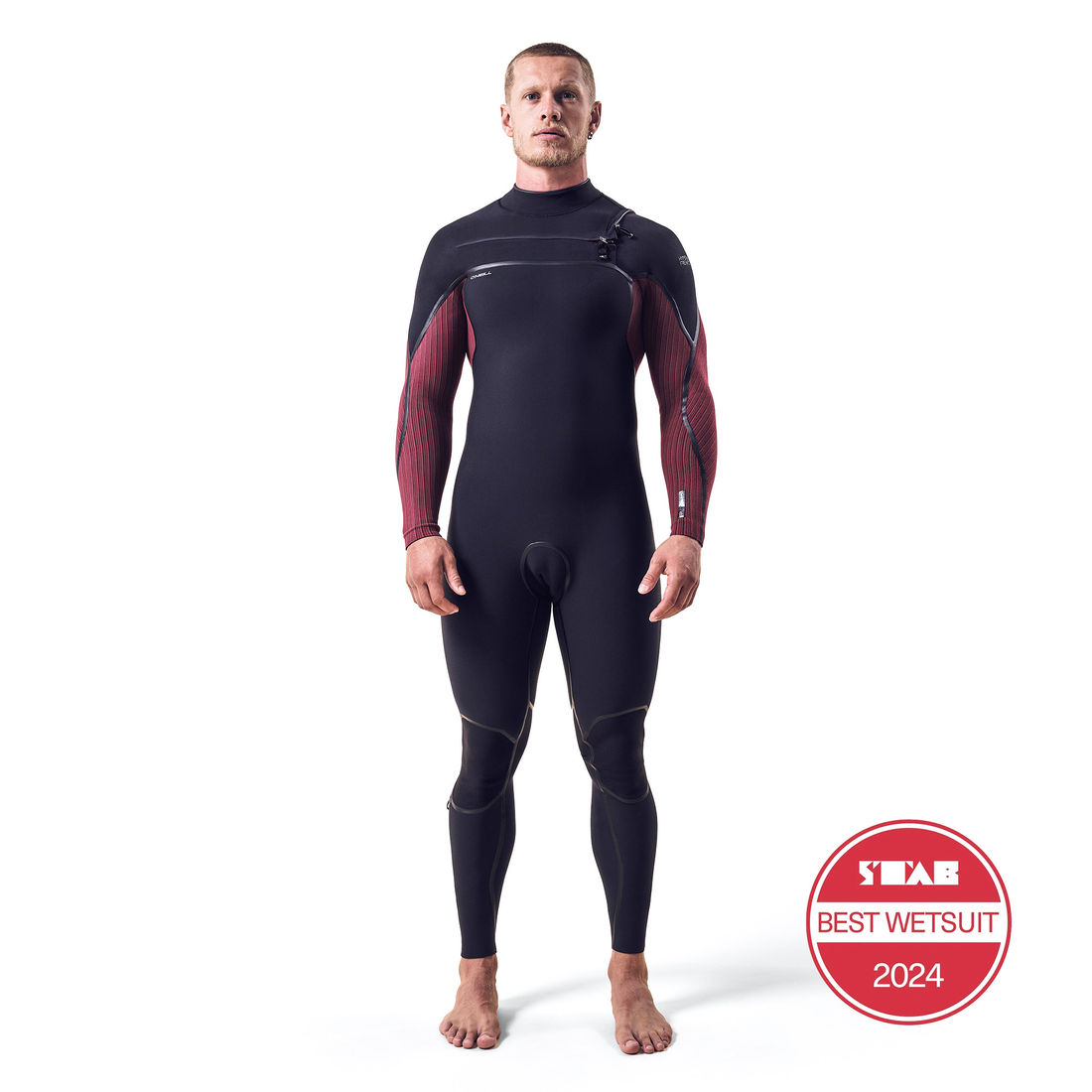 Muta Intera O'Neill Hyperfreak 3/2+mm Uomo | Zip Sul Petto | Modello Nero/Nero | Taglia XLT