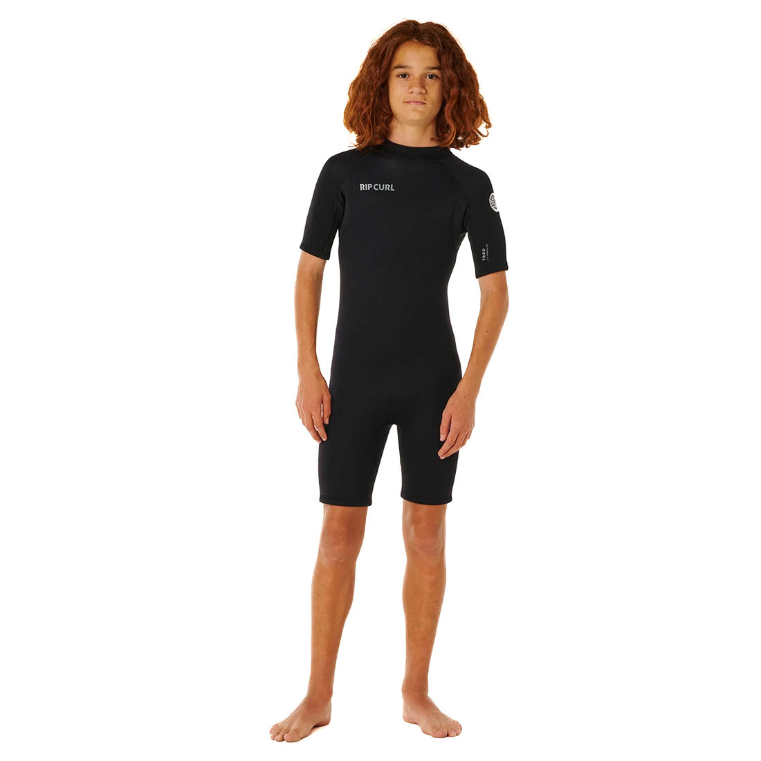 Short John Rip Curl Manga Curta Trad 2 mm Back Zip Infantil Juvenil