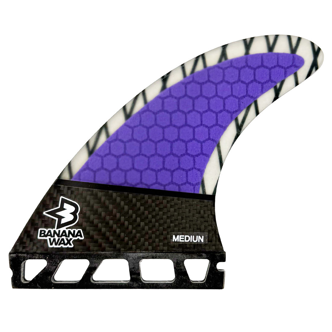 Quilhas Banana Wax Fibra de Carbono Futures Medium Roxo Quilhas Banana Wax Fibra de Carbono Futures Medium Roxo
