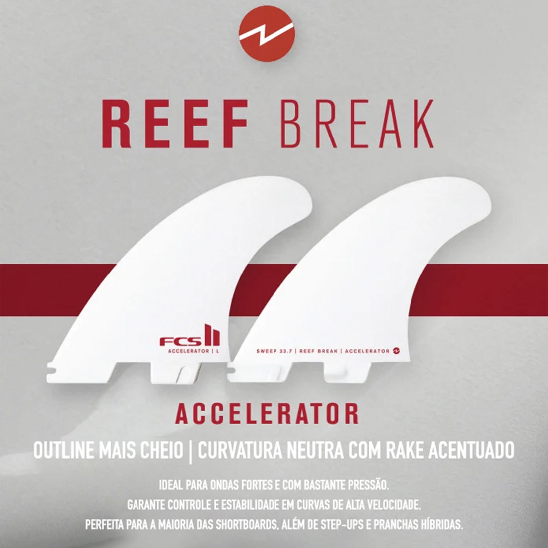 Quilhas FCS II Accelerator PC Tri - Medium