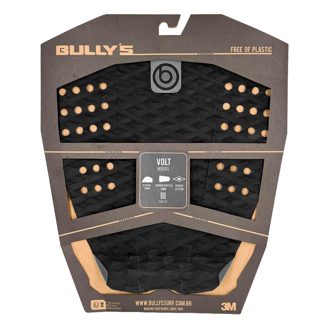 Deck Bullys Volt 3M Preto/Cinza Deck Bullys Volt 3M Preto/Cinza