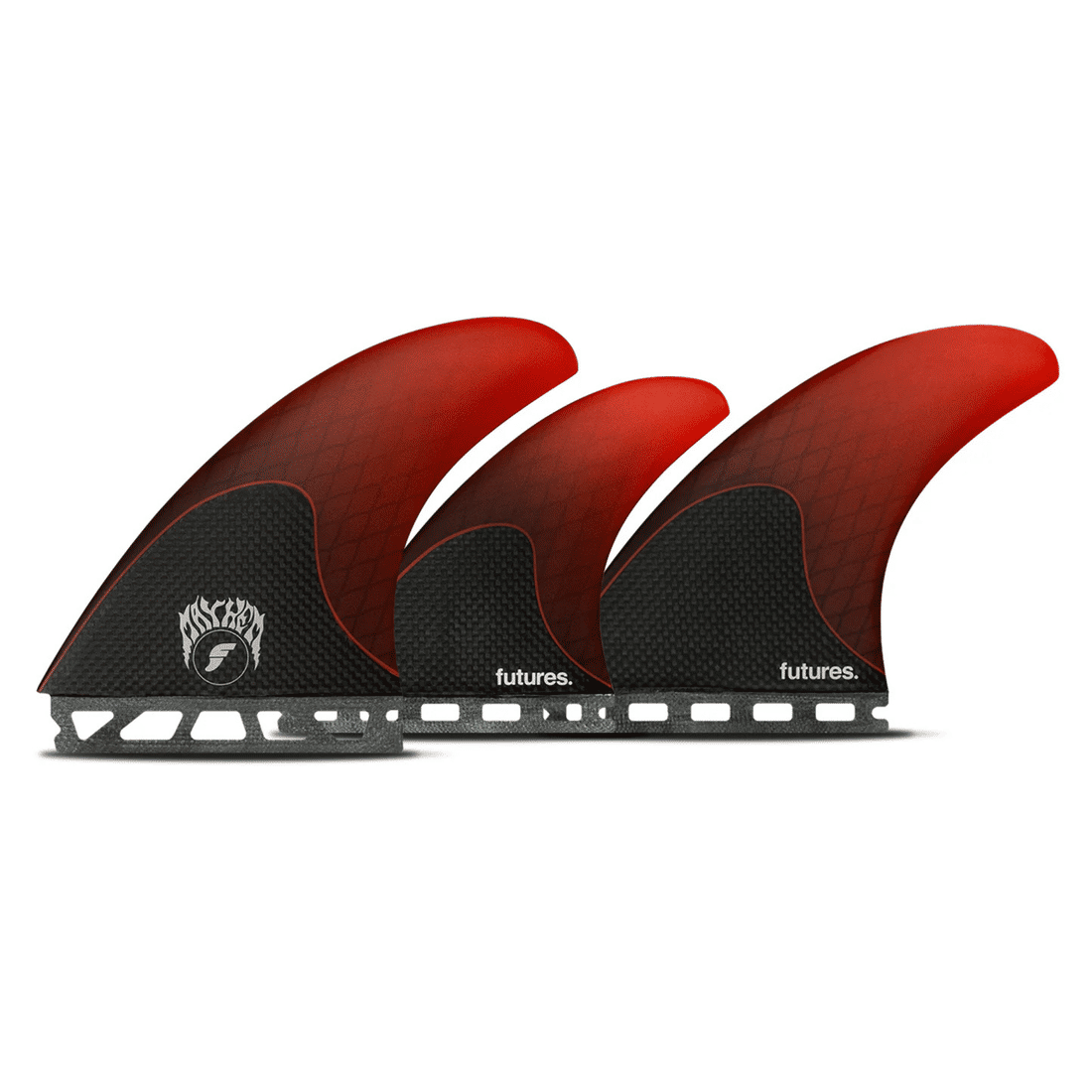 Quilhas Futures Mayhem 3.0 Tri - Quad (5 Quilhas) - Large Quilhas Futures Mayhem 3.0 Tri - Quad (5 Quilhas) - Large