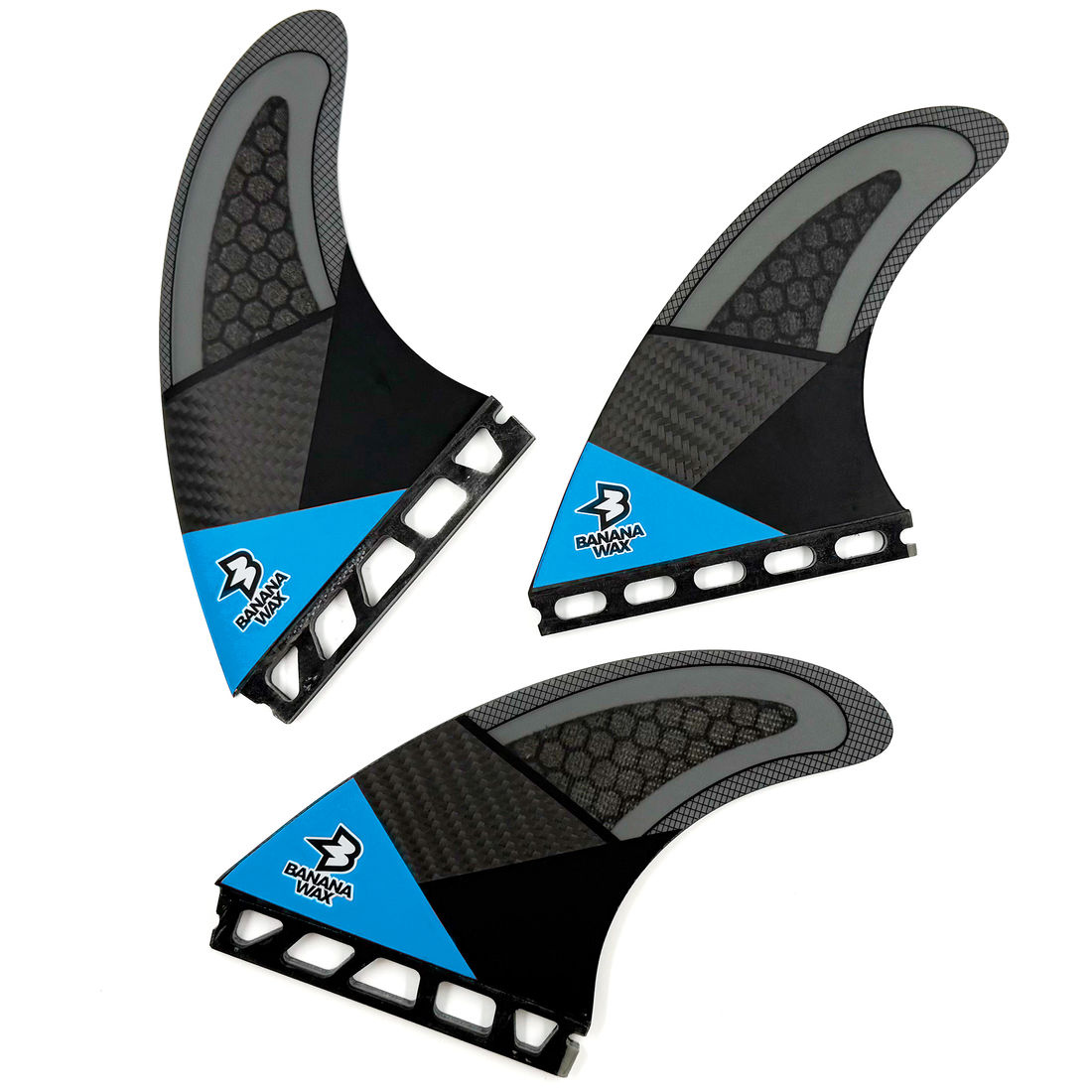 Quilhas Banana Wax Fibra de Carbono Futures Medium Azul Quilhas Banana Wax Fibra de Carbono Futures Medium Azul