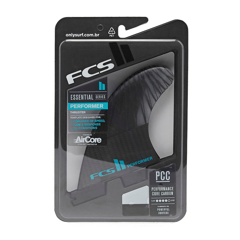 Quilhas FCS II Performer PC Carbon Tri - Large