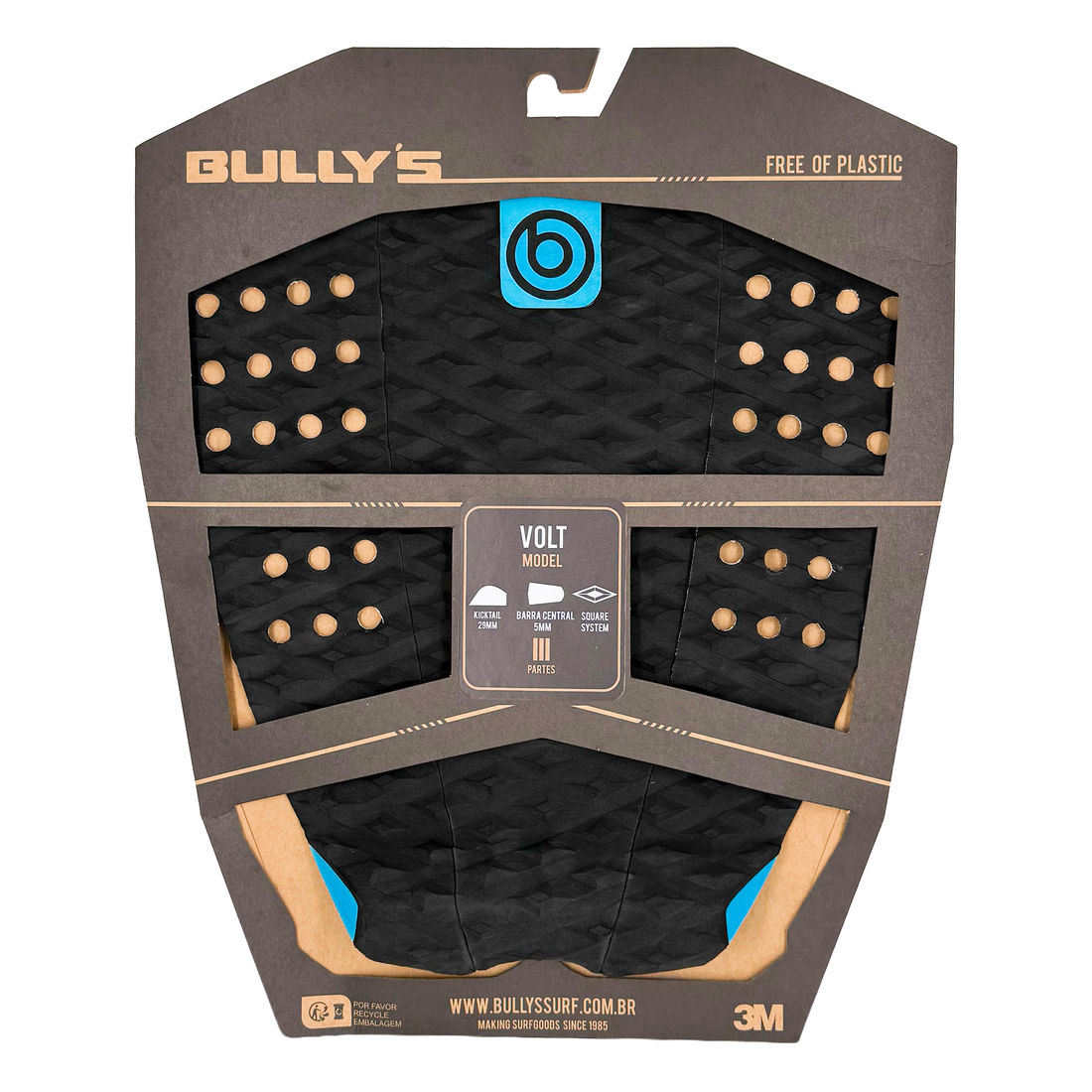 Deck Bullys Volt 3M Preto/Azul Deck Bullys Volt 3M Preto/Azul