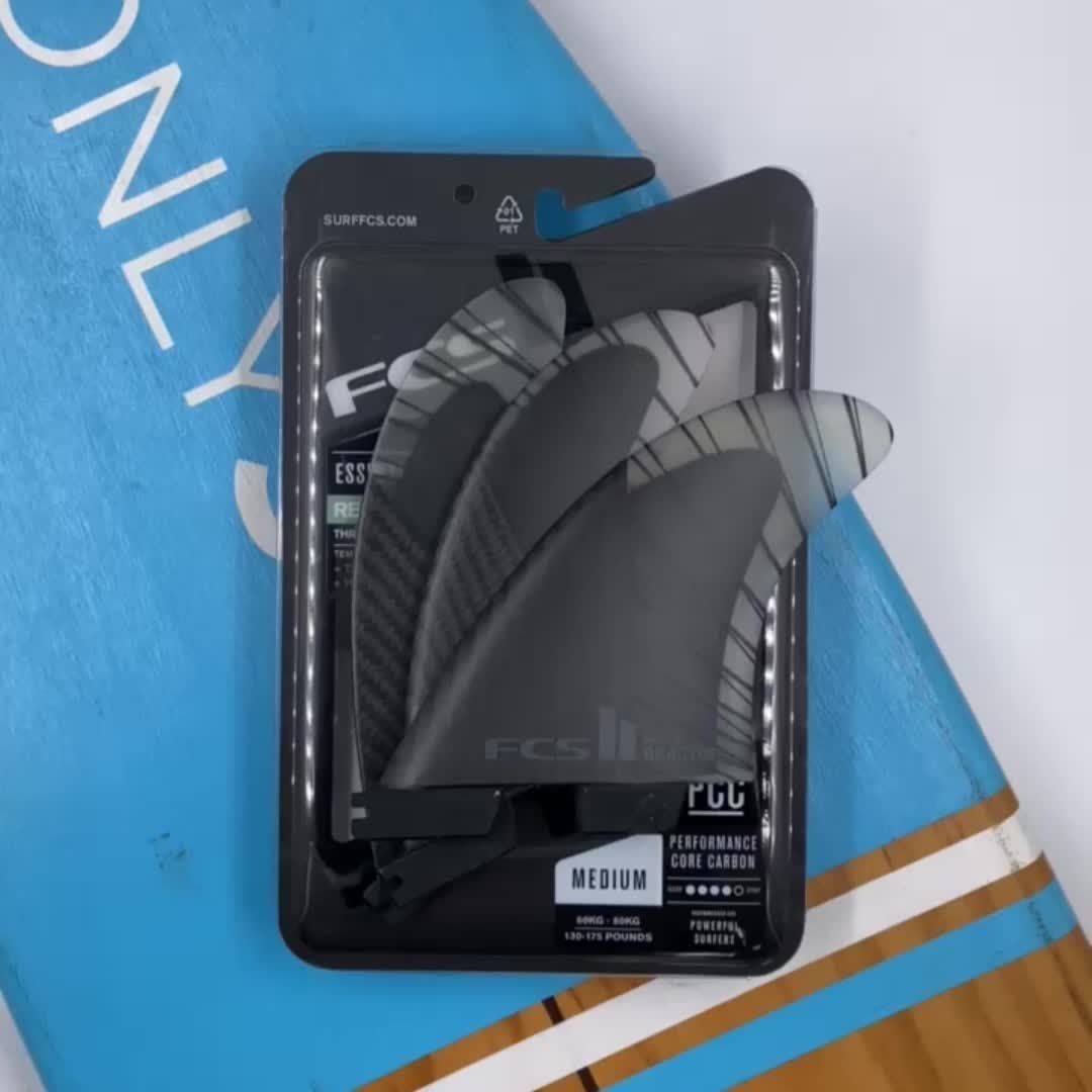 FCS II REACTOR フィン 3枚セット　Ｍ　PC Carbon Tri FCS II CARVER TRI FIN SET - FCS JAPAN