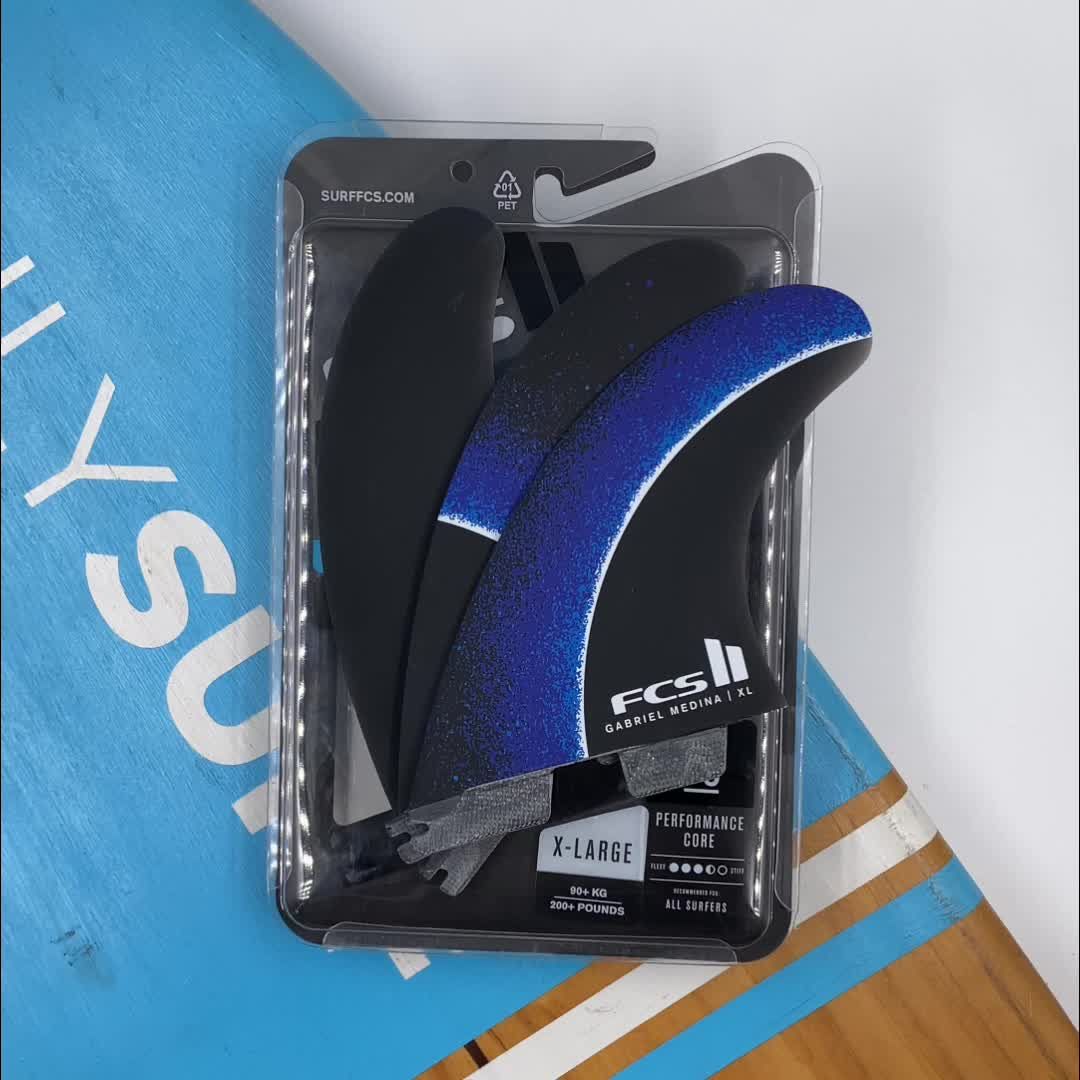 Quilhas FCS II Gabriel Medina GM PC Tri - XL Blue - OnlySurf