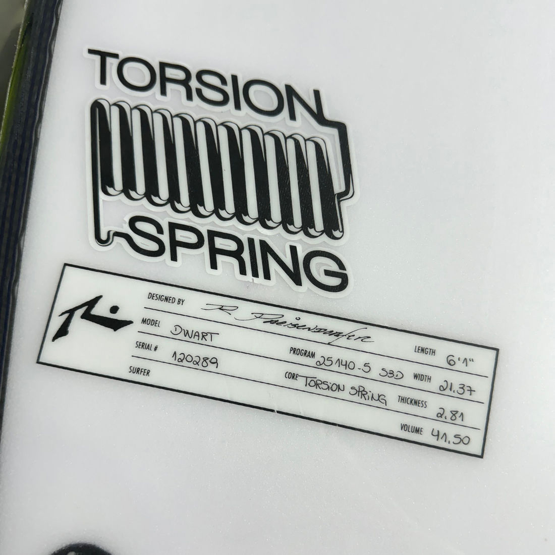 Prancha Rusty Torsion Spring Dwart 6'1 - 42,3 L