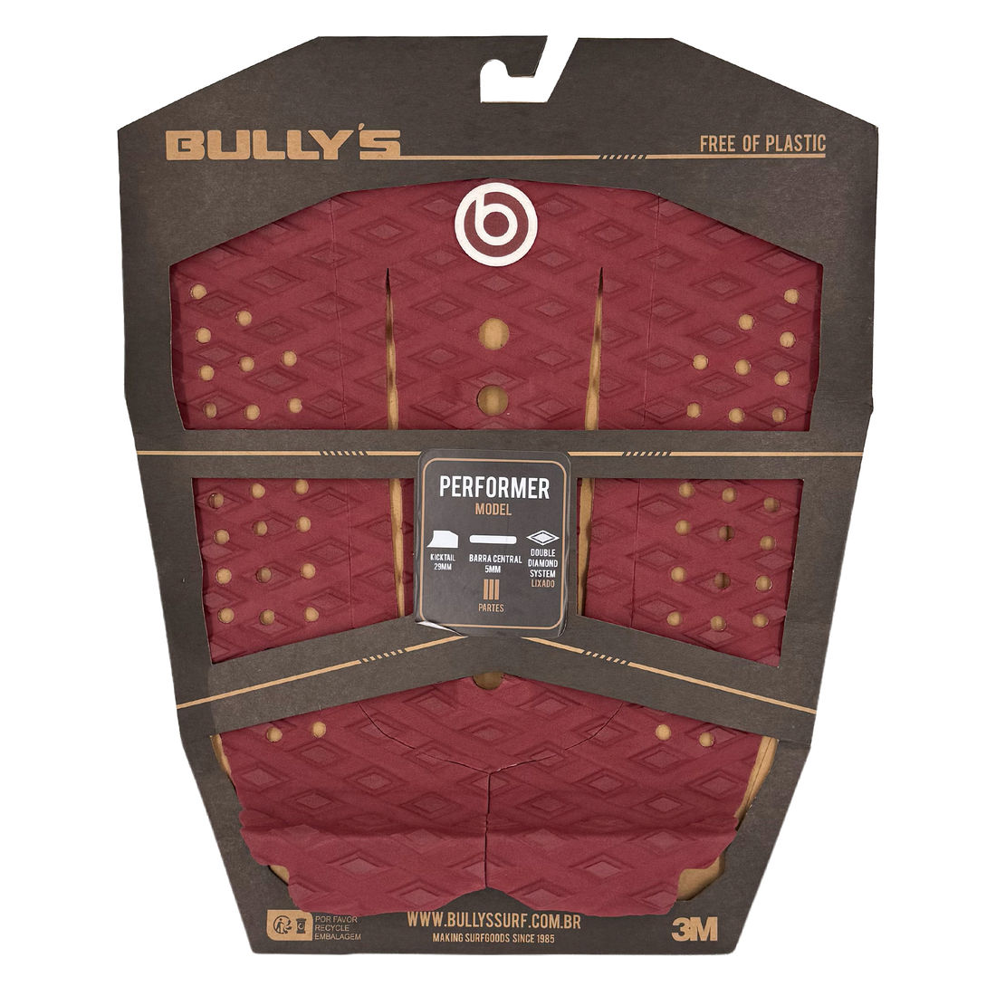 Deck Bullys Performer 3M Vinho/Branco