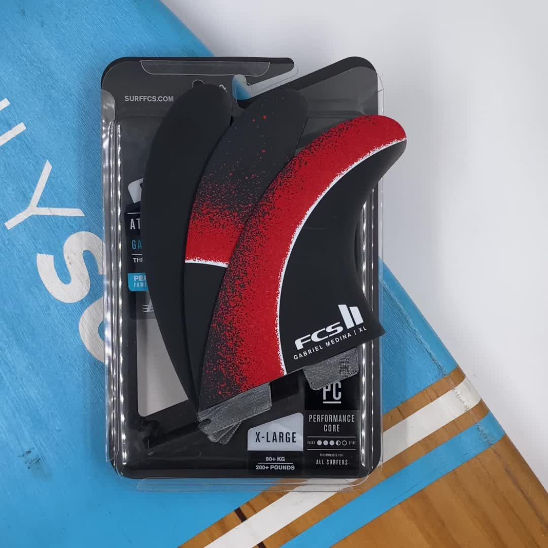 Quilhas FCS II Gabriel Medina GM PC Tri - XL Fireball - OnlySurf