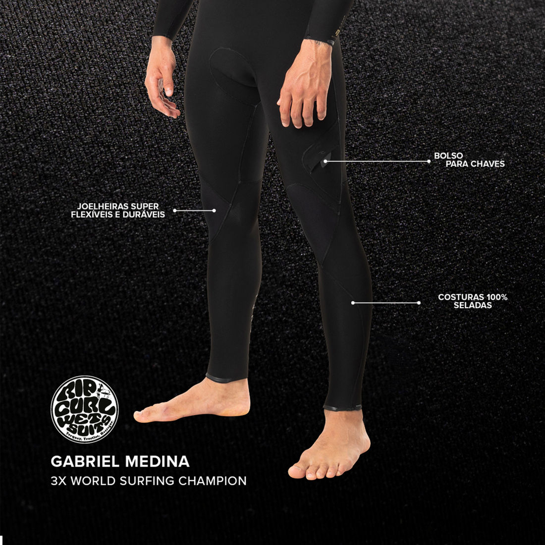 Long John Rip Curl E-Bomb E7 2 mm Zip Free Vedado