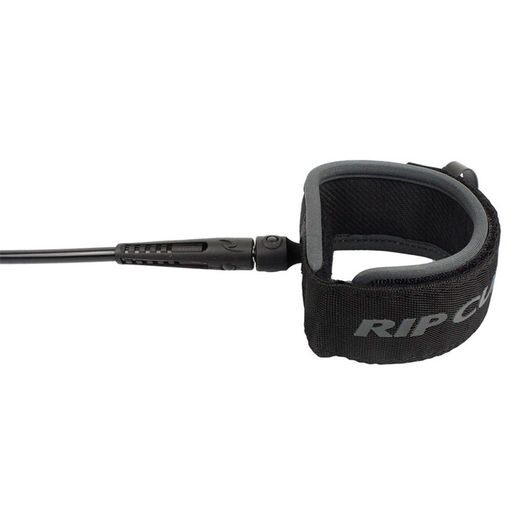 Leash De Surf Rip Curl Regular 6'0 X 7 Mm – Double émerillon, Rail Saver, Sangle Rembourrée, Rangement Clé