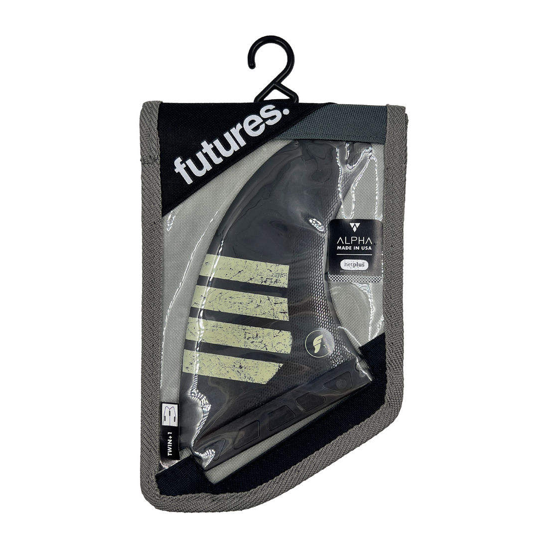 Quilhas Futures T1 Twin Alpha - Biquilha + Estab