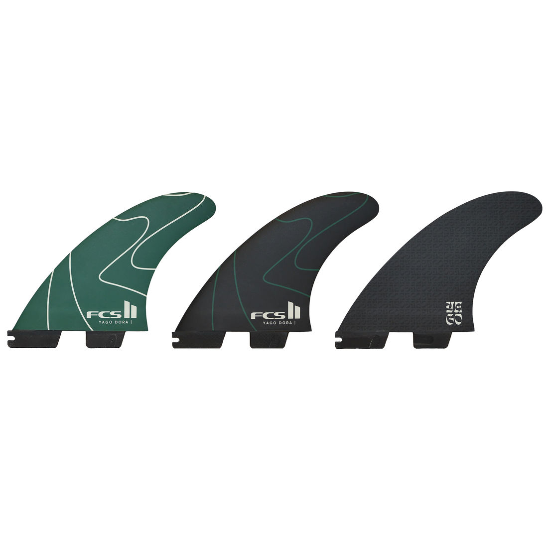Quilhas FCS II Yago Dora PC Tri Pulse Green - Large Quilhas FCS II Yago Dora PC Tri Pulse Green - Large