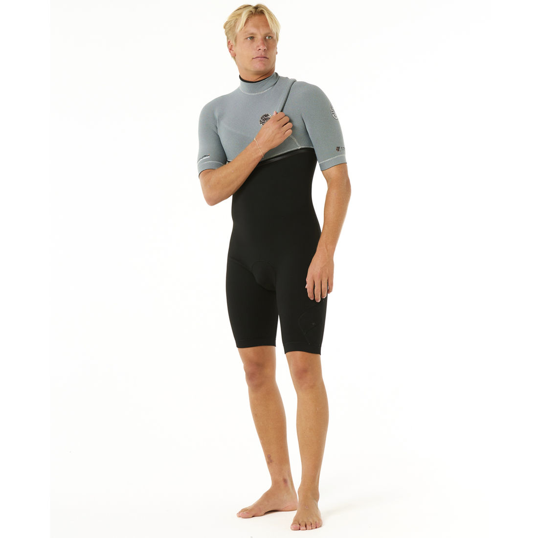 Short John Rip Curl Manga Curta E-Bomb E7 Zip Free 2 mm Vedado