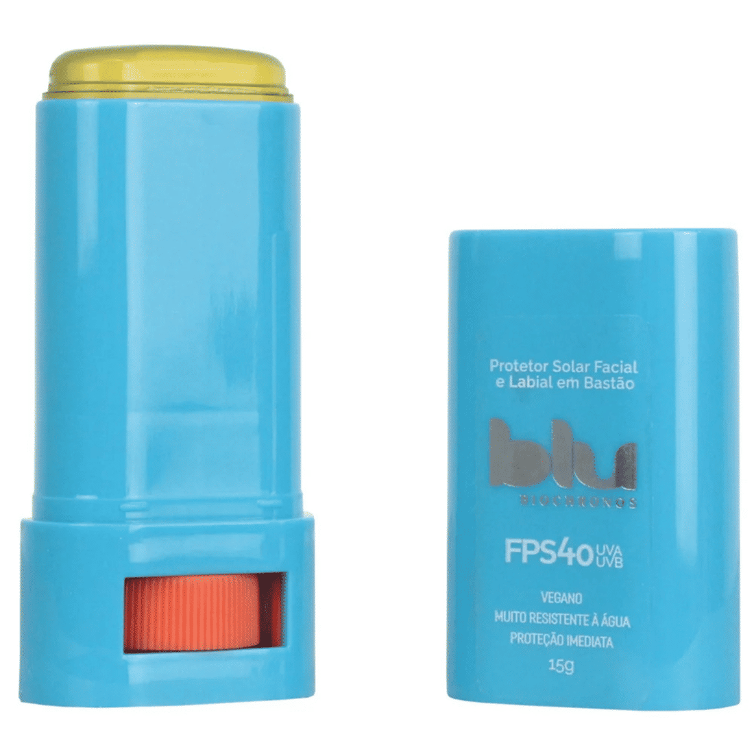 Protetor Solar Blu Biochronos Facial e Labial FPS 40 - 15g Protetor Solar Blu Biochronos Facial e Labial FPS 40 - 15g