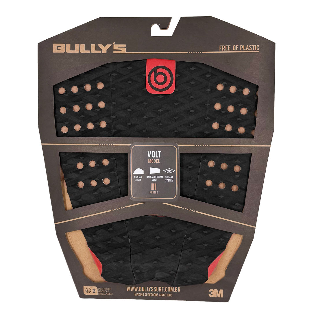 Deck Bullys Volt 3M Preto/Vermelho Deck Bullys Volt 3M Preto/Vermelho