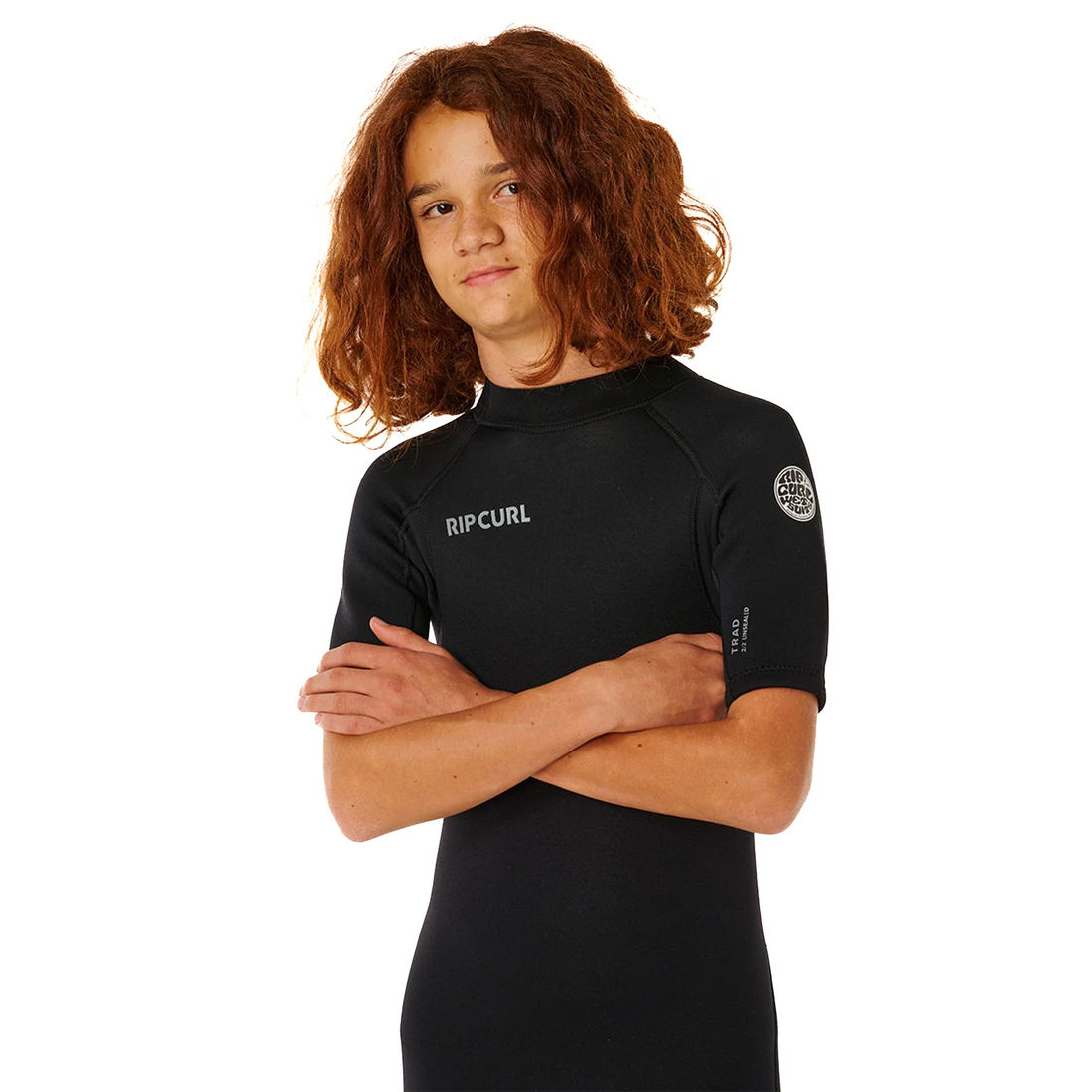 Short John Rip Curl Manga Curta Trad 2 mm Back Zip Infantil Juvenil