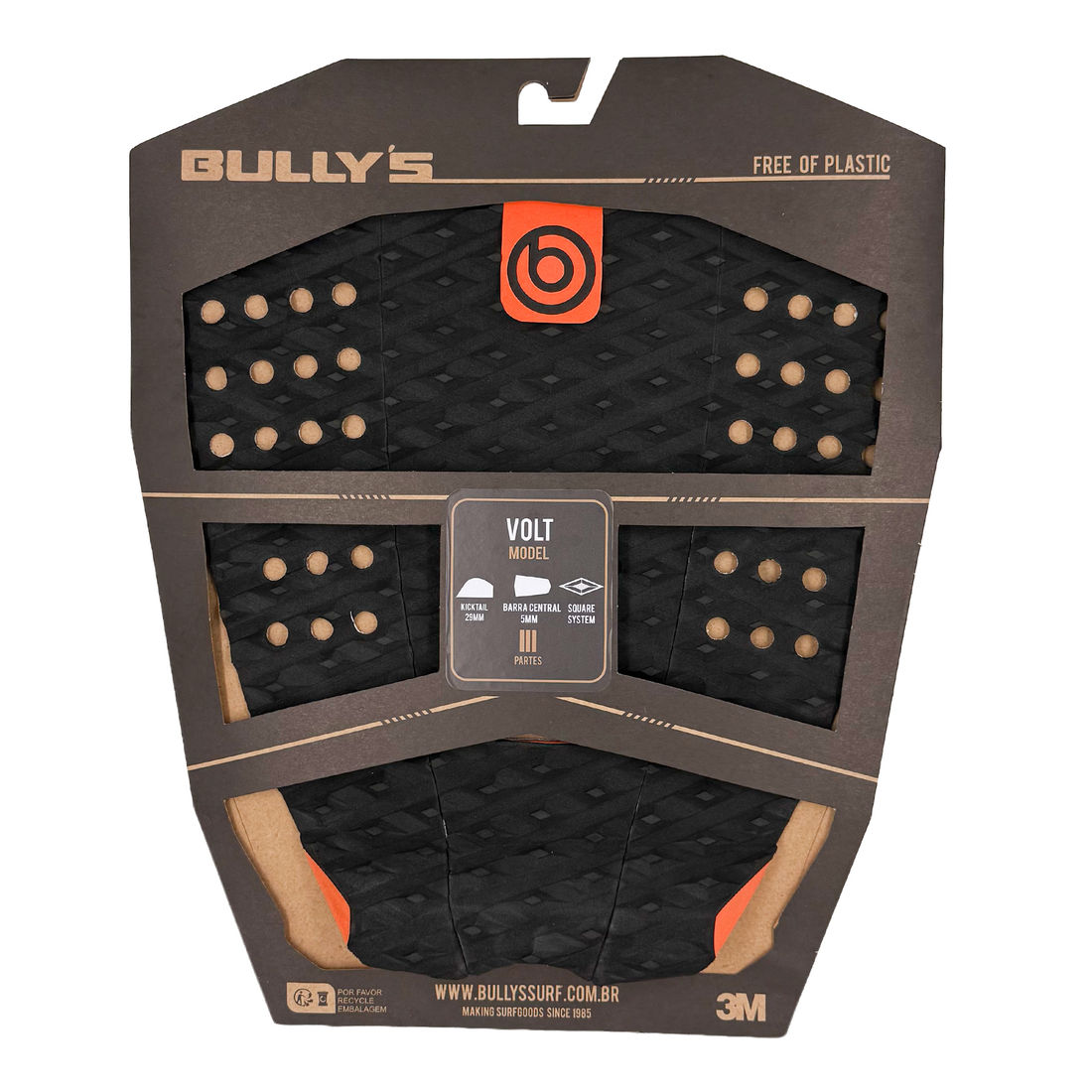 Deck Bullys Volt 3M Preto/Laranja Deck Bullys Volt 3M Preto/Laranja