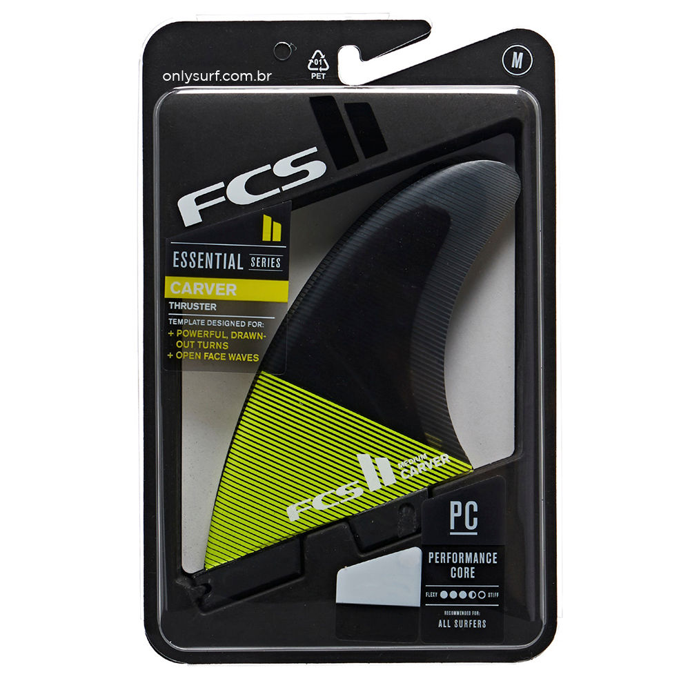 Quilhas FCS II Carver PC Tri - Large - OnlySurf
