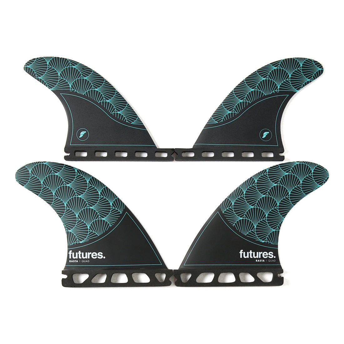 Quilhas Futures Rasta Quad - Medium Quadriquilha Quilhas Futures Rasta Quad - Medium Quadriquilha