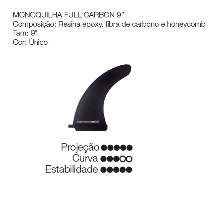 Quilha Longboard / SUP Central Mormaii Full Carbon 9"