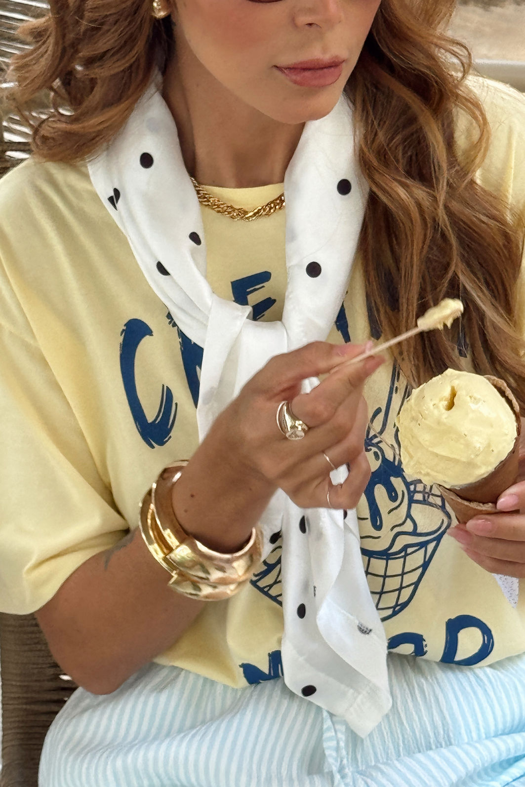 T-SHIRT ESTONADA CREAMY MOOD AMARELO CANDY T-SHIRT ESTONADA CREAMY MOOD AMARELO CANDY