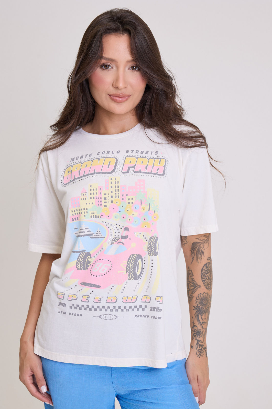 T-SHIRT ESTONADA MONTE CARLO F1 OFF WHITE T-SHIRT ESTONADA MONTE CARLO F1 OFF WHITE