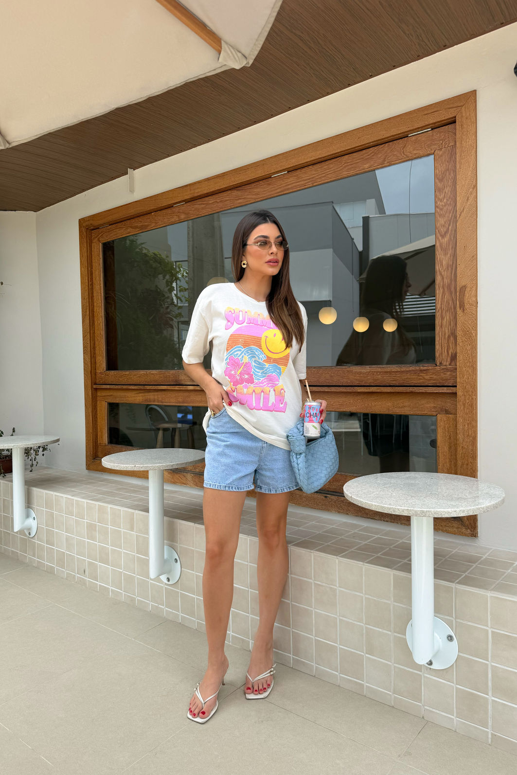 T-SHIRT ESTONADA SMILE SUMMER OFF WHITE T-SHIRT ESTONADA SMILE SUMMER OFF WHITE