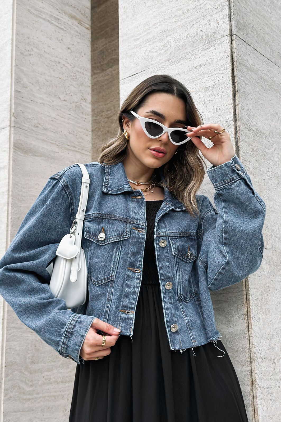 JAQUETA JEANS CROPPED OVER JAQUETA JEANS CROPPED OVER