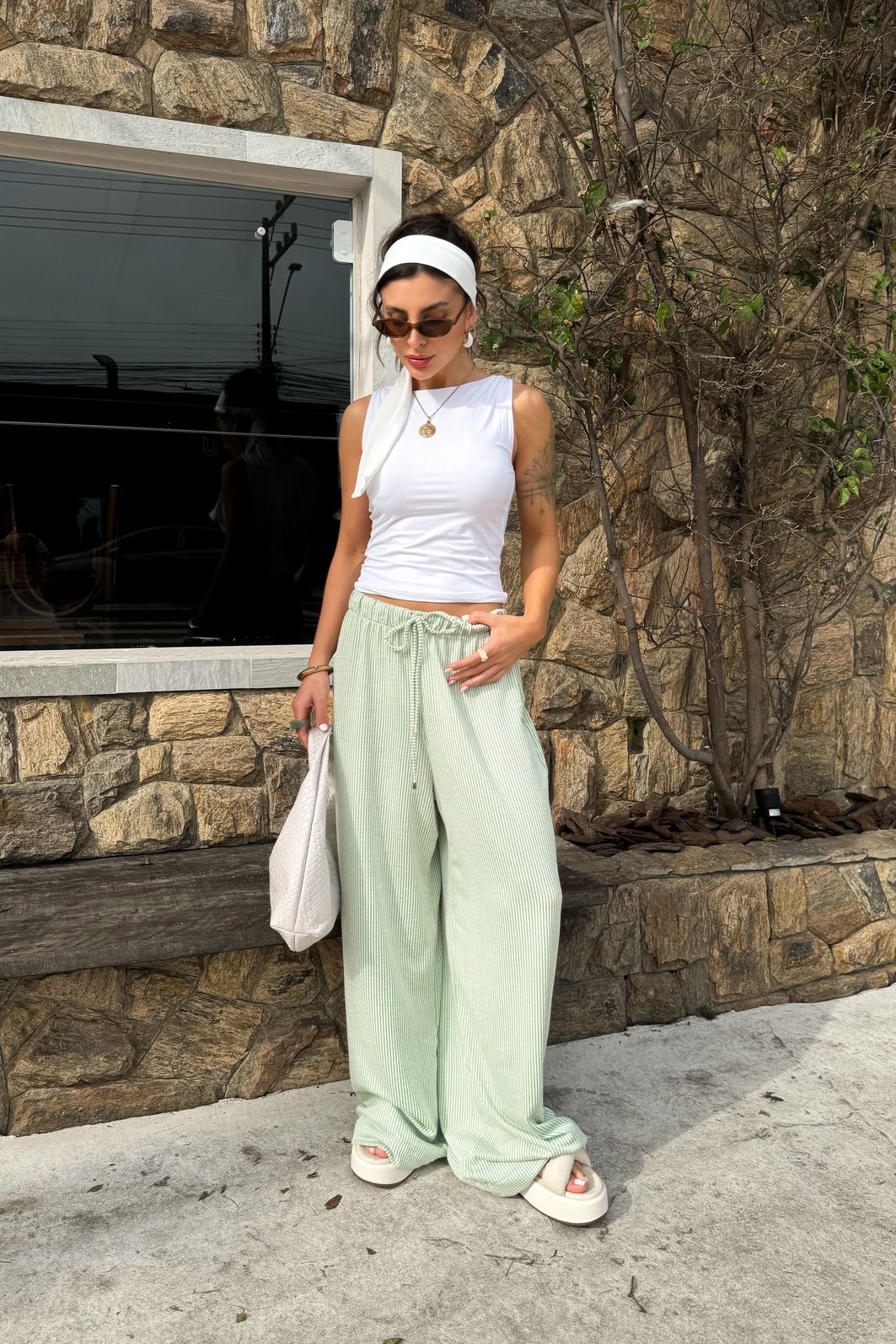 CALÇA PANTALONA LOUISE VERDE CALÇA PANTALONA LOUISE VERDE