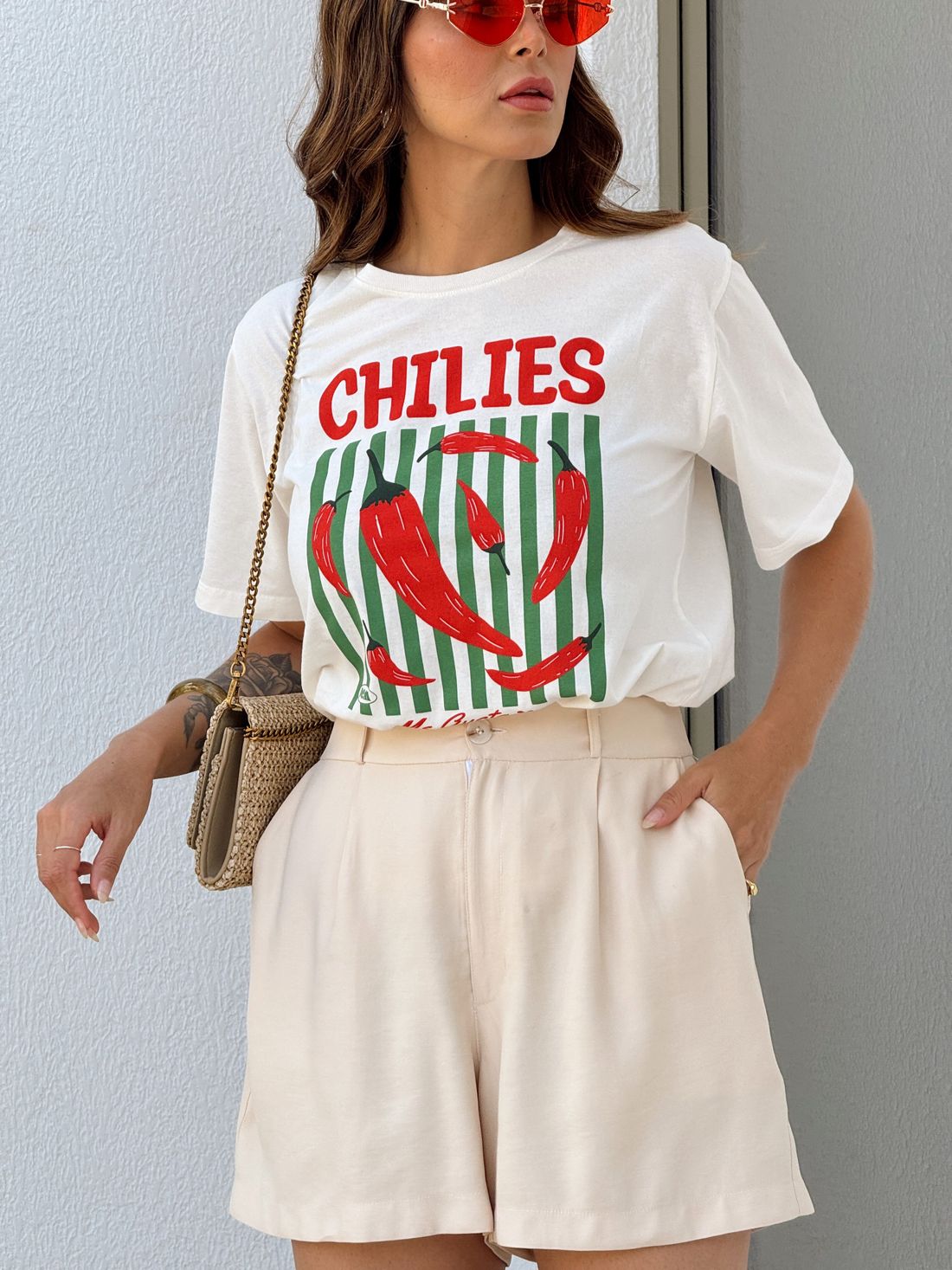 SHORTS ALFAIATARIA BARCELONA AREIA SHORTS ALFAIATARIA BARCELONA AREIA