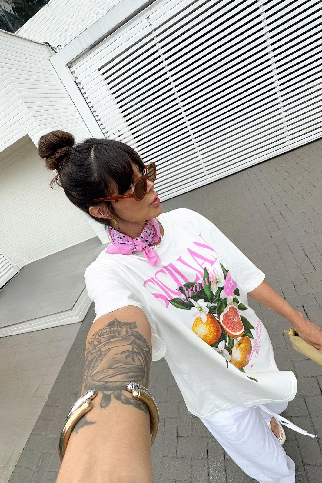 T-SHIRT OVERSIZED SICILIAN ORANGE OFF WHITE