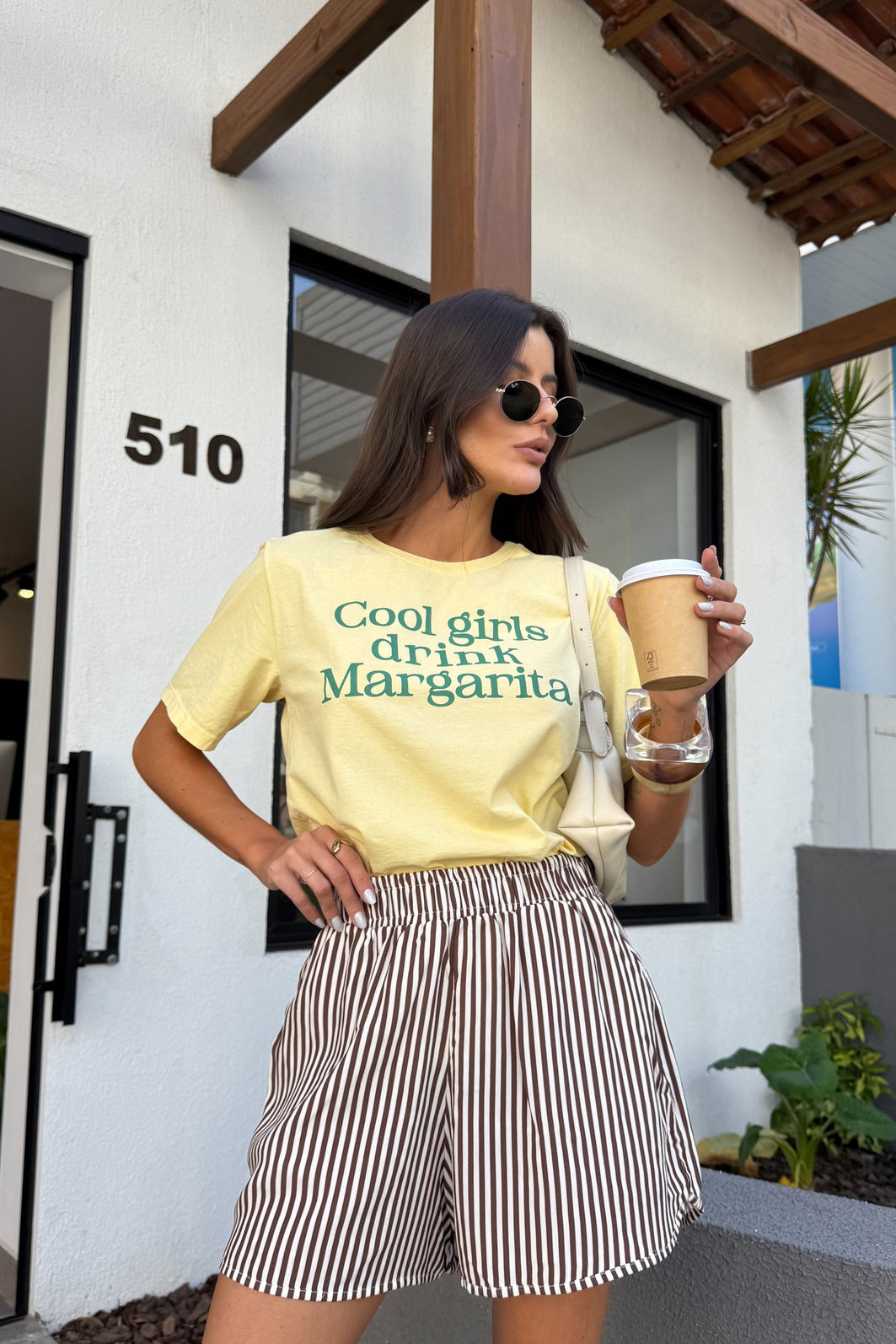 T-SHIRT ESTONADA GIRLS MARGARITA AMARELO MANTEIGA T-SHIRT ESTONADA GIRLS MARGARITA AMARELO MANTEIGA