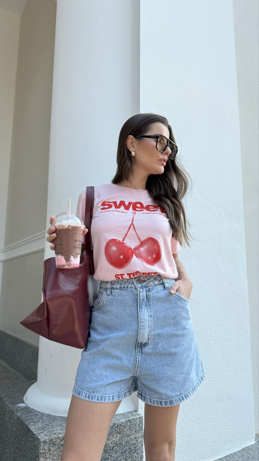 SHORTS MOM JEANS AMALFI AZUL