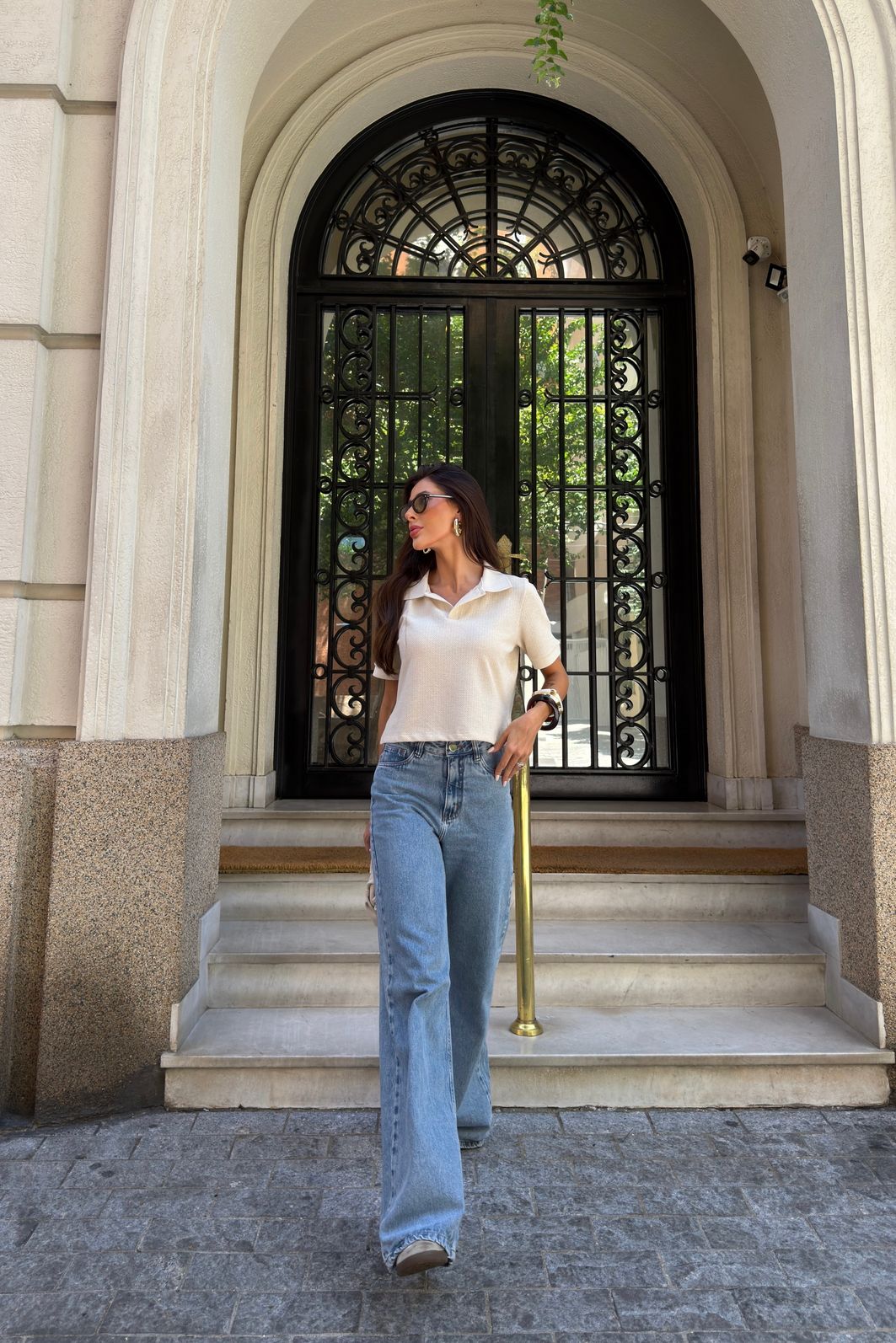 CAMISA GOLA POLO MAVIE AREIA CAMISA GOLA POLO MAVIE AREIA