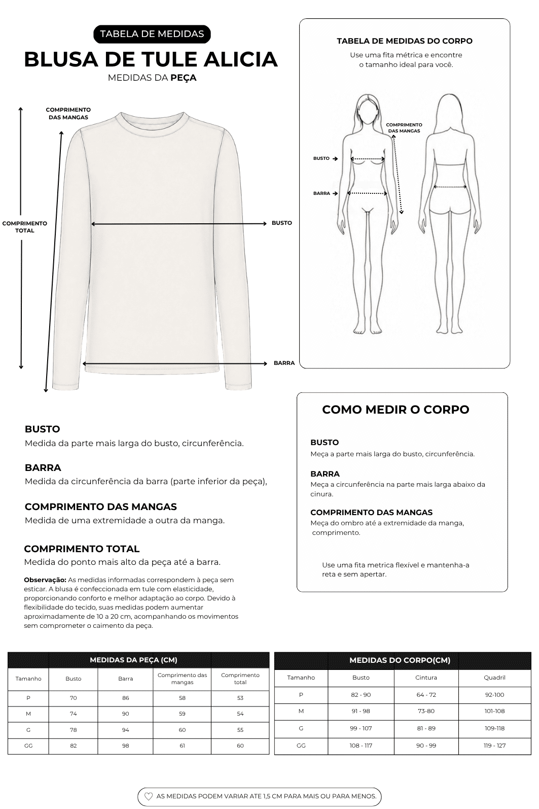 PRÉ-VENDA BLUSA DE TULE ALICIA PRETA PRÉ-VENDA BLUSA DE TULE ALICIA PRETA