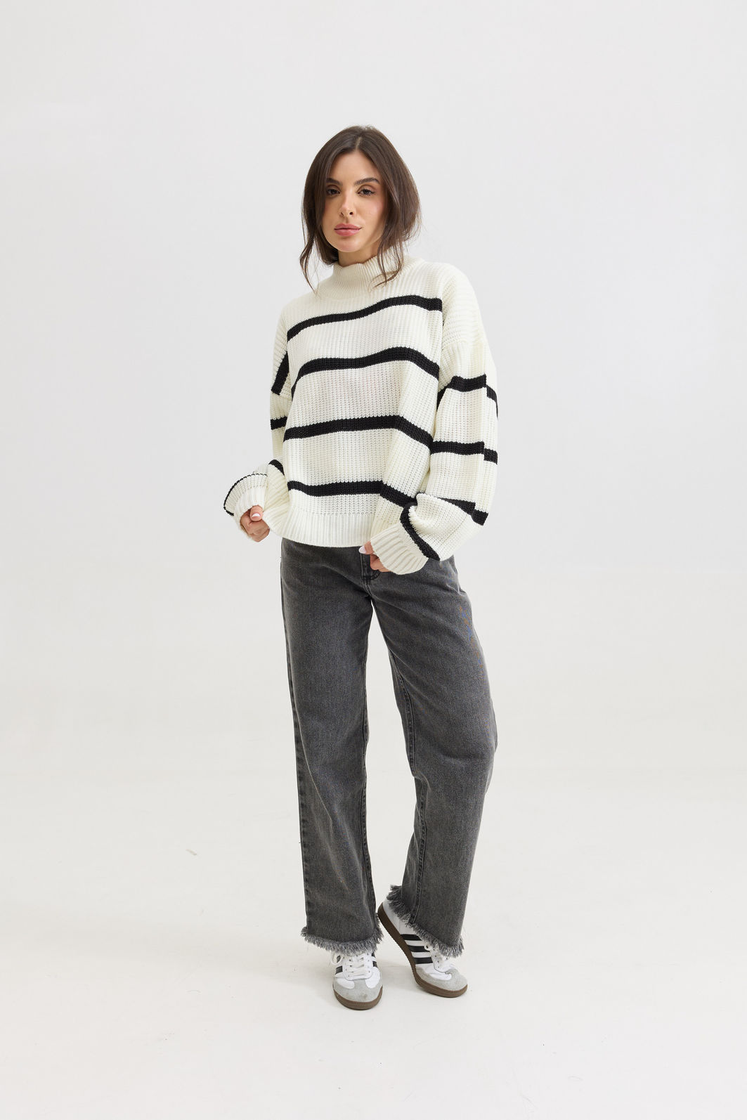 TRICOT LISTRADO COZY OFF WHITE