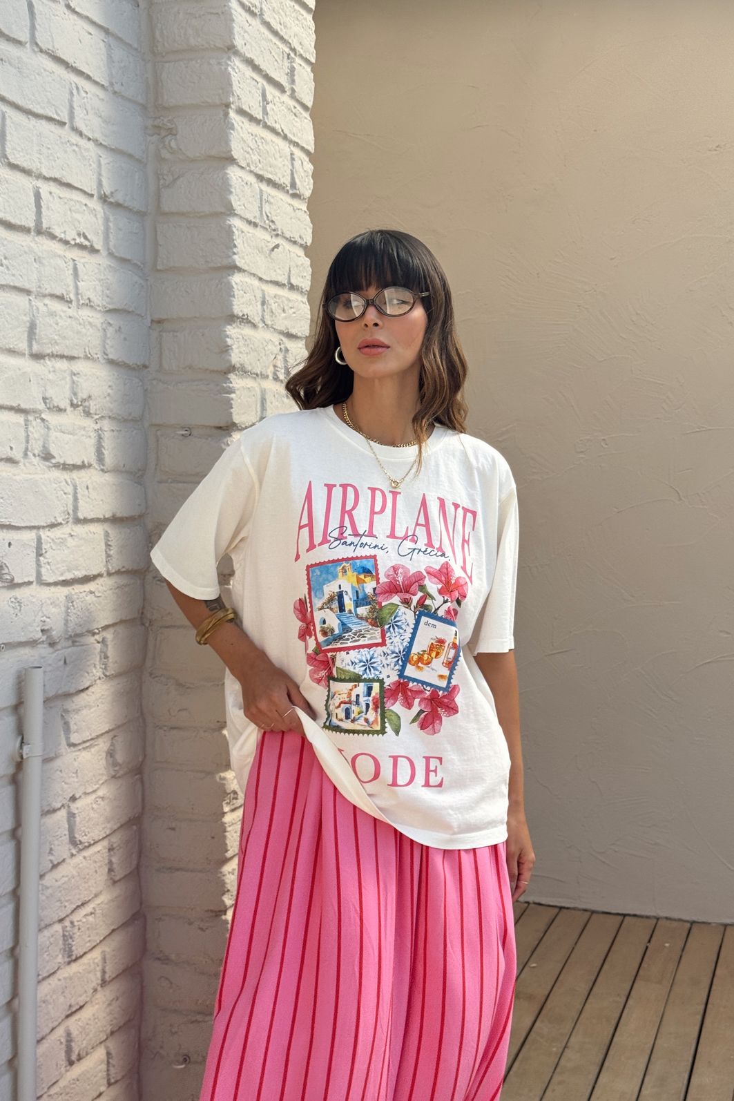 T-SHIRT OVERSIZED AIRPLANE MODE OFF WHITE